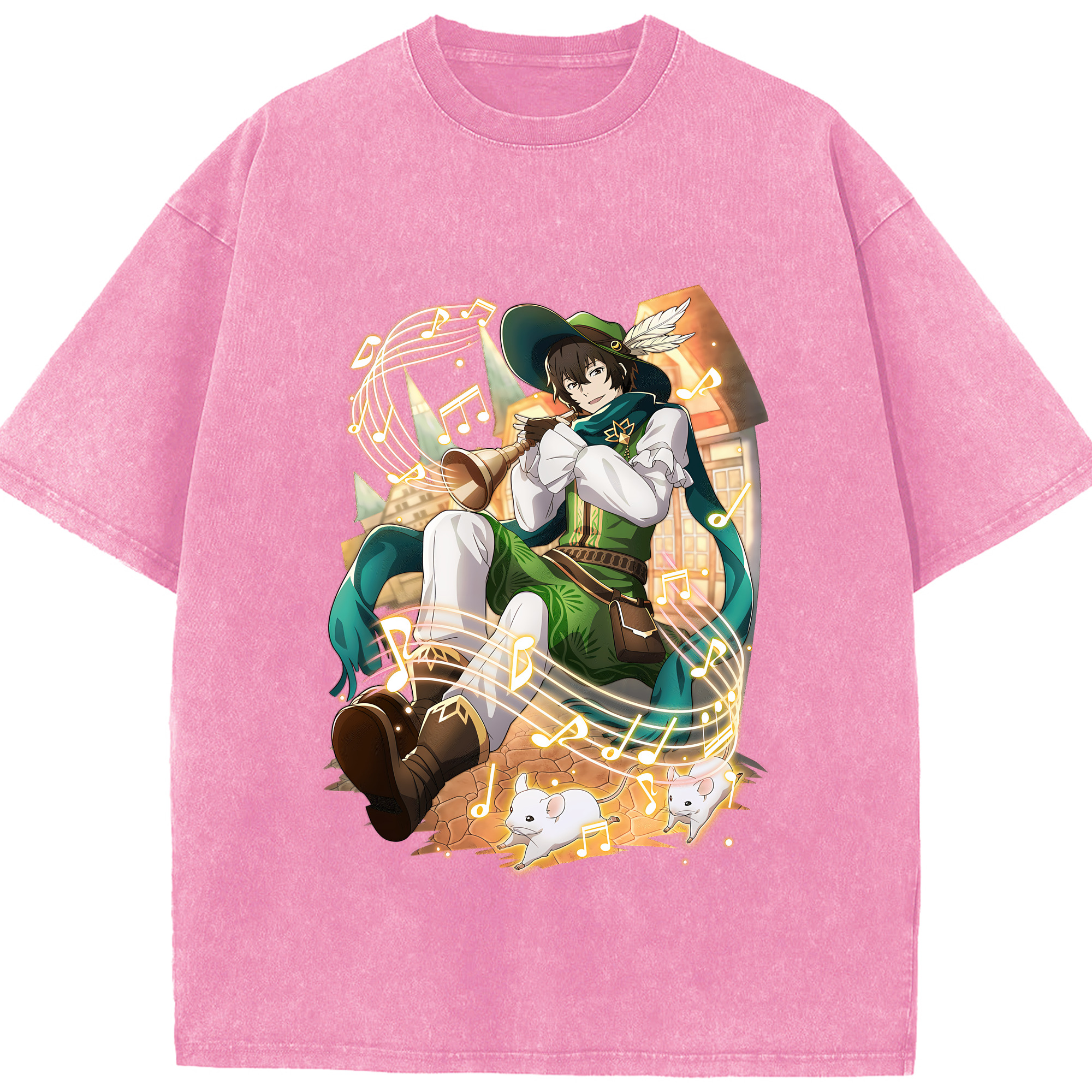 （画像用） 文豪ストレイドッグス Bungo Stray Dogs 綿100% ヴィンテージ風 半袖Tシャツ（フロントプリント）